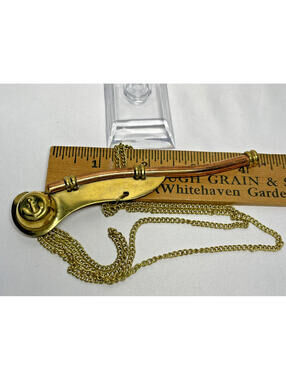 Vintage Nautical Brass Copper Boatswain with Brass Chain Bosun's Whistle Navy